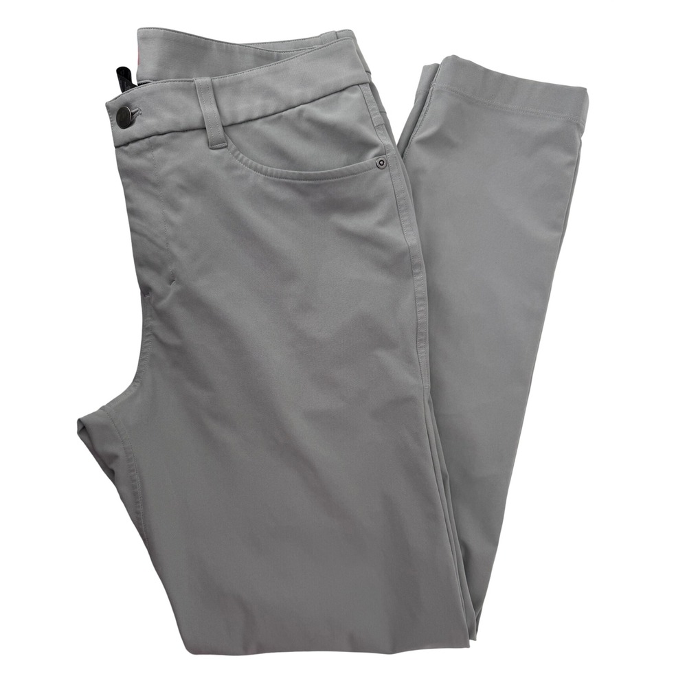 Lululemon Commission Slim Fit Pants Mens 32 Grey Technical Stretch Chinos